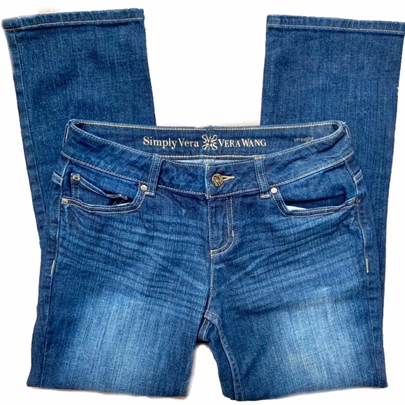 Vera Wang Pants - Simply Vera Luxury Straight-Leg  Jeans